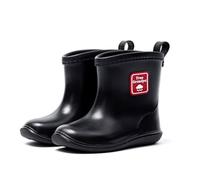 ENEN Gummistiefel Kinder Gr 22-30, Gummistiefel Mädchen und Jungen Wasserdichte Regenschuhe Kleinkind Leicht Bequeme für Kindergarten, Schule, Outdoor (TR5 Schwarz,23)