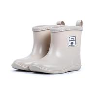 ENEN Gummistiefel Kinder Gr 22-30, Gummistiefel Mädchen und Jungen Wasserdichte Regenschuhe Kleinkind Leicht Bequeme für Kindergarten, Schule, Outdoor (TR5 Beige,23)