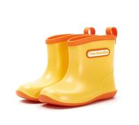 ENEN Gummistiefel Kinder Gr 22-30, Gummistiefel Mädchen und Jungen Wasserdichte Regenschuhe Kleinkind Leicht Bequeme für Kindergarten, Schule, Outdoor (TR4 Orange,23)