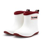 ENEN Gummistiefel Kinder Gr 22-30, Gummistiefel Mädchen und Jungen Wasserdichte Regenschuhe Kleinkind Leicht Bequeme für Kindergarten, Schule, Outdoor (TR6 Rot-Weiß,23)
