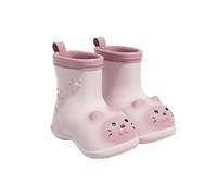 ENEN Gummistiefel Kinder Gr 23-29, Gummistiefel Mädchen und Jungen Wasserdichte Regenschuhe Kleinkind Leicht Bequeme für Kindergarten, Schule, Outdoor (Rosa Katze,24)