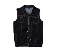 ENEN Herren Denim Vest Weste Retro-Jeansweste Ärmellos, Oberbekleidung Multi-Pocket Outdoor Fotografie Angeln Camping Weste Reisen Wandern Gilet Jacke