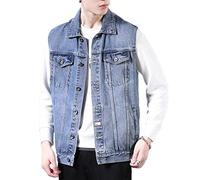 ENEN Herren Denim Vest Weste Retro-Jeansweste Ärmellos, Oberbekleidung Multi-Pocket Outdoor Fotografie Angeln Camping Weste Reisen Wandern Gilet Jacke