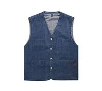 ENEN Herren Denim Vest Weste Retro-Jeansweste Ärmellos, Oberbekleidung Multi-Pocket Outdoor Fotografie Angeln Camping Weste Reisen Wandern Gilet Jacke