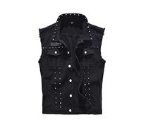 ENEN Herren Denim Vest Weste Retro-Jeansweste Ärmellos, Oberbekleidung Multi-Pocket Outdoor Fotografie Angeln Camping Weste Reisen Wandern Gilet Jacke