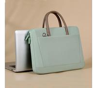 ENEN Laptoptasche 13-15 Zoll, Laptophülle mit Verstellbarem Schultergurt, Laptop-Taschen Business Büro Arbeit Computertasche, Schlanke Laptop Bag für Frauen Herren (15,6 Zoll,Grün)