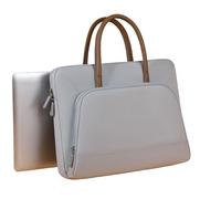 ENEN Laptoptasche 13-15 Zoll, Laptophülle mit Verstellbarem Schultergurt, Moden Laptop-Taschen Business Büro Arbeit Computertasche, Schlanke Laptop Bag für Frauen Herren (14 Zoll,Grau)