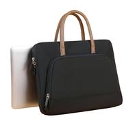 ENEN Laptoptasche 13-15 Zoll, Laptophülle mit Verstellbarem Schultergurt, Moden Laptop-Taschen Business Büro Arbeit Computertasche, Schlanke Laptop Bag für Frauen Herren (15,6 Zoll,Schwarz)
