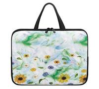 ENEN Mode Laptoptasche mit Tie-Dye Drucken Neopren Wasserdicht Stoßfest Laptop Hülle Taschen Business Büro Arbeit Computertasche, Notebook Schutzhülle für Herren Frauen (15 Zoll,Sonnenblume)