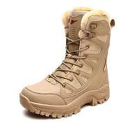 ENEN Snow Boots Waterproof Women Mens Size 5.5-10.5, Slip On Snow Boots Ladies Anti Slip Winter Warm Shoes Outdoor Work Waterproof Lightweight for Cold Weather Hiking (S208 Braun,42)