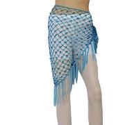 ENENEN Women's Hollow Mesh Pailletten Hüfttuch Perlen Dekoration Taille Schal Schal Fischernetz Großes Dreieckstuch Bauchtanz Taille Kette Hüfttuch