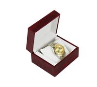 Energather Watch Box, Holz-Uhrenboxen Uhrenaufbewahrung, Uhrenbox Herren mit Kissen, Quadratische Uhren Box Uhrenbox Damen mit Klappverschluss für Luxus-Uhren, Smartwatches und Armbanduhren (rot)