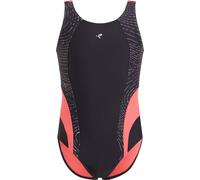 Badeanzug MCKINLEY "MÄ.-SCHWIMMANZUG NORA G", Mädchen, Gr. 164, N-Gr, schwarz, rot light, aop, Single Jersey, Polyamid, unifarben, Badeanzüge Badeanzug, für Kinder, sportlicher Schnitt, mit Schwimmerr