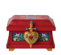 Enesco Disney Traditions Collection by Jim Shore Schmuckkästchen, Motiv: Schneewittchen, dekorative Schmuckschatulle, Steinharz, handbemalt, Sammlerstück, Disney-Bösewichte, Heimdekoration, 8,9 cm