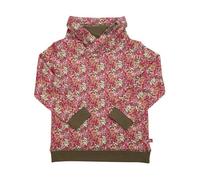Enfant Terrible Mädchen Sweatshirt mit Stehkragen reine Bio-Baumwolle Dark Olive Magenta (Rosa-Grün) 98/104