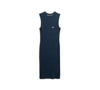 Eng anliegendes, halblanges, geripptes Kleid, Damen Superdry Blau L