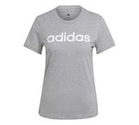 Adidas Damen T‑Shirt Essentials Slim Logo – Mittelgrau meliert/Weiß – XL