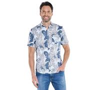 engbers Herren Herren Gemustertes Kurzarmhemd mit Brusttasche, Hellblau, 40666, Hellblau in Größe XL
