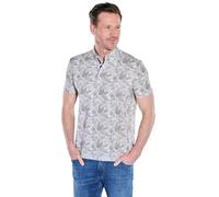 engbers Herren Herren Gemustertes Poloshirt mit Knopfleiste, Beige, 40777, Beige in Größe M
