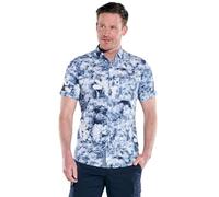 engbers Herren Herren Kurzarm-Hemd Gemustert, Marineblau, 39029, Marineblau in Größe L