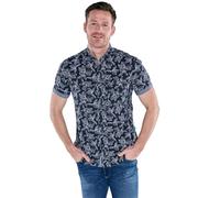 engbers Herren Herren Kurzarm-Hemd Gemustert, Saphirblau, 38293, Saphirblau in Größe 6XL