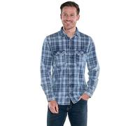 engbers Herren Herren Langarm-Hemd aus Babycord, Indigoblau, 39432, Indigoblau in Größe L