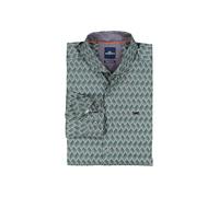 engbers Herren Herren Langarm-Hemd Gemustert, Oliv, 39195, Oliv in Größe L