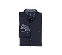 engbers Herren Herren Langarm-Hemd Uni, Marineblau, 37850, Marineblau in Größe XXL