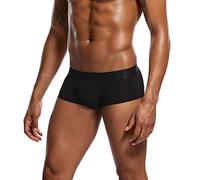 Enge Boxershort Herren Unterhosen Männer Hipster Kurz Retroshorts Baumwolle Trunks Bequem Stretch Herrenunterwäsche Sportunterhosen Schwarz XL