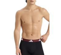 adidas Herren Boxershorts, 3er Pack - Boxer Briefs, Active Flex Cotton, Logo Schwarz/Grau/Dunkelrot / M M Mehrfarbig