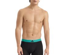 Enge Boxershorts lang 3er-Pack Schwarz/Petrol - ADIDAS M