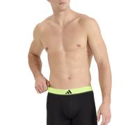 adidas Herren Boxershorts, 3er Pack - Boxer Briefs, Active Micro Flex Eco, Logo, einfarbig Schwarz/Blau/Gelb / 2XL XXL Mehrfarbig