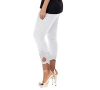 Enge Hosen Damen Weiße Zweiteiler Mollige Dreiviertel Steghosen Hellblaue Damengrößen Gym Fahrrad Funktionstights Velour Funktionsleggings Beinen Saum Legerer Reissverschluss Boot Flippige Sale