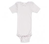 Engel - Baby-Body Kurzarm mit Druckknöpfen an den Schulter - Merinounterwäsche, Gr. 50-56, weiß (Magnolie)
