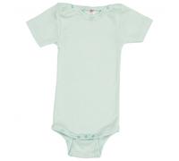 Engel - Baby-Body Kurzarm mit Druckknöpfen an den Schulter - Merinounterwäsche, Gr. 74-80, grau (Pastellmint)