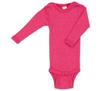 Engel - Baby-Body Langarm Mit Druckverschluss Schulter - Merinounterwäsche, Gr. 50-56, rosa (Himbeere)