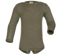Engel - Baby-Body Langarm Mit Druckverschluss Schulter - Merinounterwäsche, Gr. 62-68, oliv (Olive)