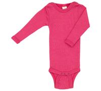 Engel - Baby-Body Langarm Mit Druckverschluss Schulter - Merinounterwäsche, Gr. 86-92, rosa (Himbeere)