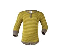 Engel Natur, Baby Body Langarm, 70% Wolle (kbT), 30% Seide (86/92, Safran/Walnuss)