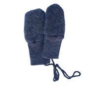 ENGEL - Wollfleece-Fäustlinge BABY in blau melange Gr.62/68