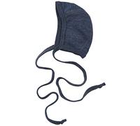 Engel Baby Häubchen 100% Schurwolle Gr. 50/56-74/80, 080 - Blau Melange, 50/56