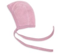 Engel Baby Häubchen aus Merinoschurwolle/Fleece 50/56 Rosenholz Melange
