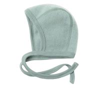 Wollfleece Babymütze bergblau 62/68
