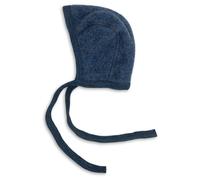 ENGEL Woll-Fleecemütze BONNET zum Binden in blau melange, Gr. 62/68, maedchen,junge