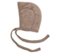 ENGEL Woll-Fleecemütze BONNET zum Binden in walnuss melange, Gr. 62/68, maedchen,junge