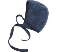 ENGEL Woll-Fleecemütze BONNET zum Binden in blau melange, Gr. 62/68, maedchen,junge