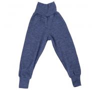 Engel - Baby-Hose Feinripp mit Nabelbund - Merinounterwäsche, Gr. 62-68, blau (BlauMelange)