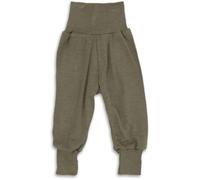 Engel Baby-Hose Lang mit Nabelbund & Mulltuch Blaubaer | Wolle Seide Pumphose flauschig und hautfreundlich | Merino Schurwolle kbT mulesing-free | natürlich und temperaturregulierend Winter & Sommer
