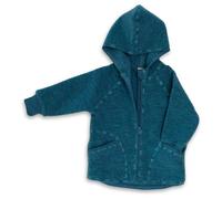 Engel - Baby-Jacke mit Kapuze und Reißverschluß - Wolljacke, Gr. 74-80, blau (PazifikMelange)