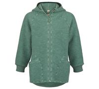 Engel - Baby-Jacke mit Kapuze und Reißverschluß - Wolljacke, Gr. 86-92, türkis (JadeMelange)